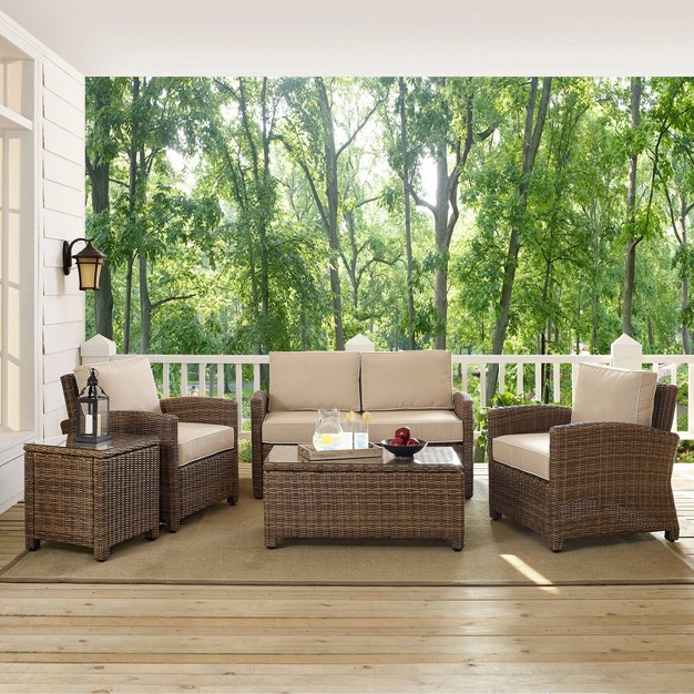 Bradenton 5pc Outdoor Wicker Conversation Set Crosley