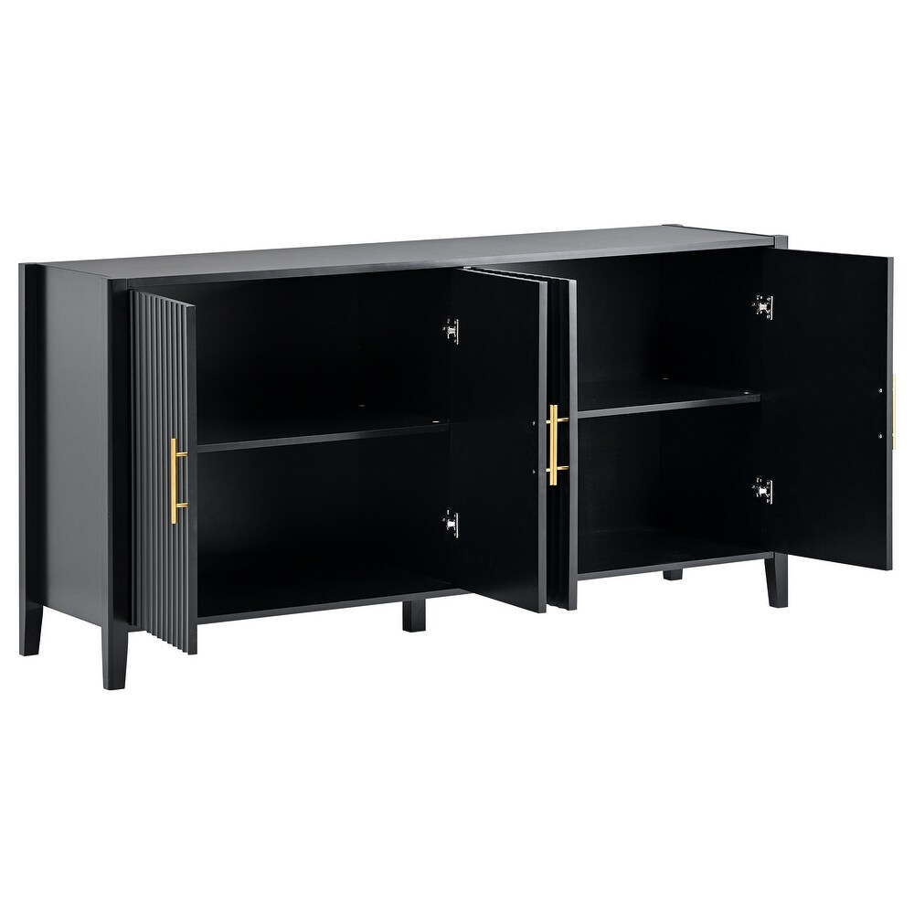 Hallway Storage Cabinet Rectangular Entryway Console Tables  Black