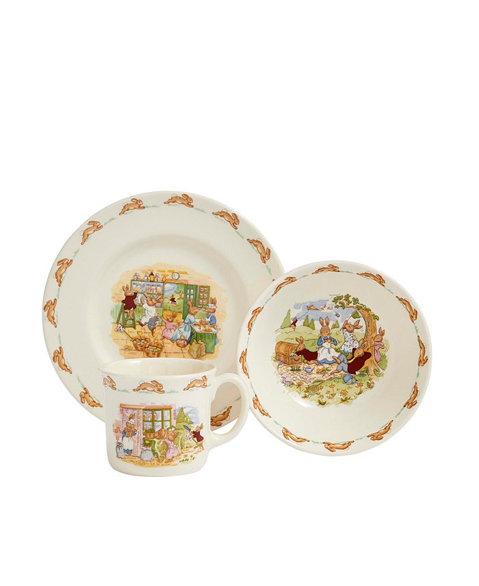 Royal Doulton Bunnykins Childrens Bowl Plate and Mug 3-Piece Set