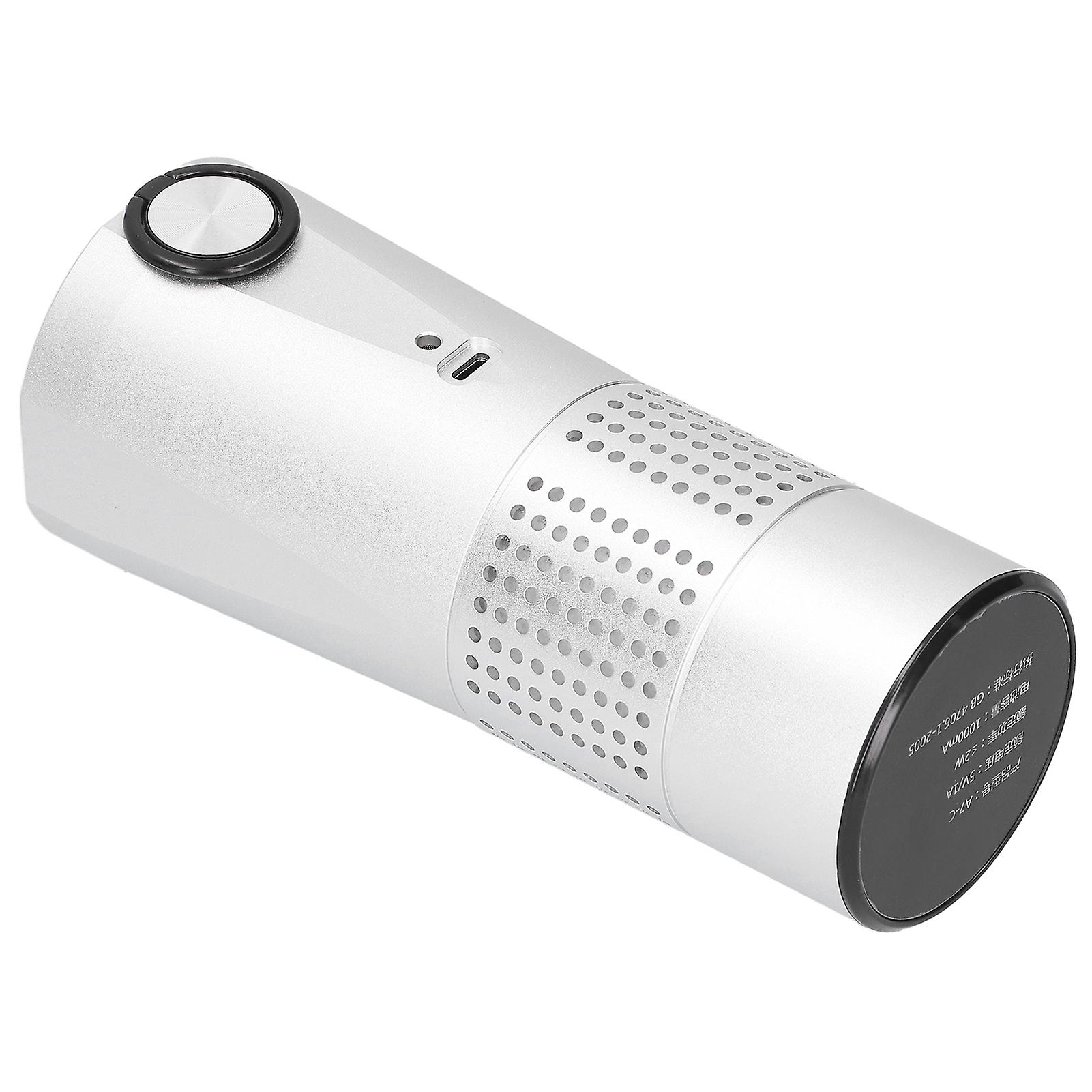 Small Car Air Purifier Anion Portable USB Desktop Air Purifier for Car Home Office Silver