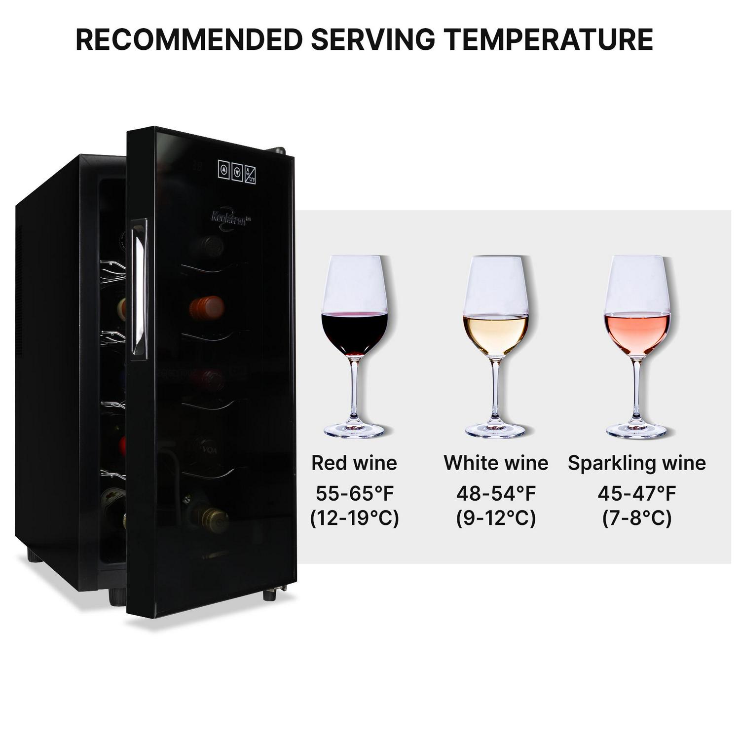 Koolatron 10 Bottle Wine Cooler Thermoelectric Freestanding Wine Fridge  Crowdfused