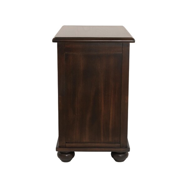 Barilanni Dark Brown Chair Side End Table