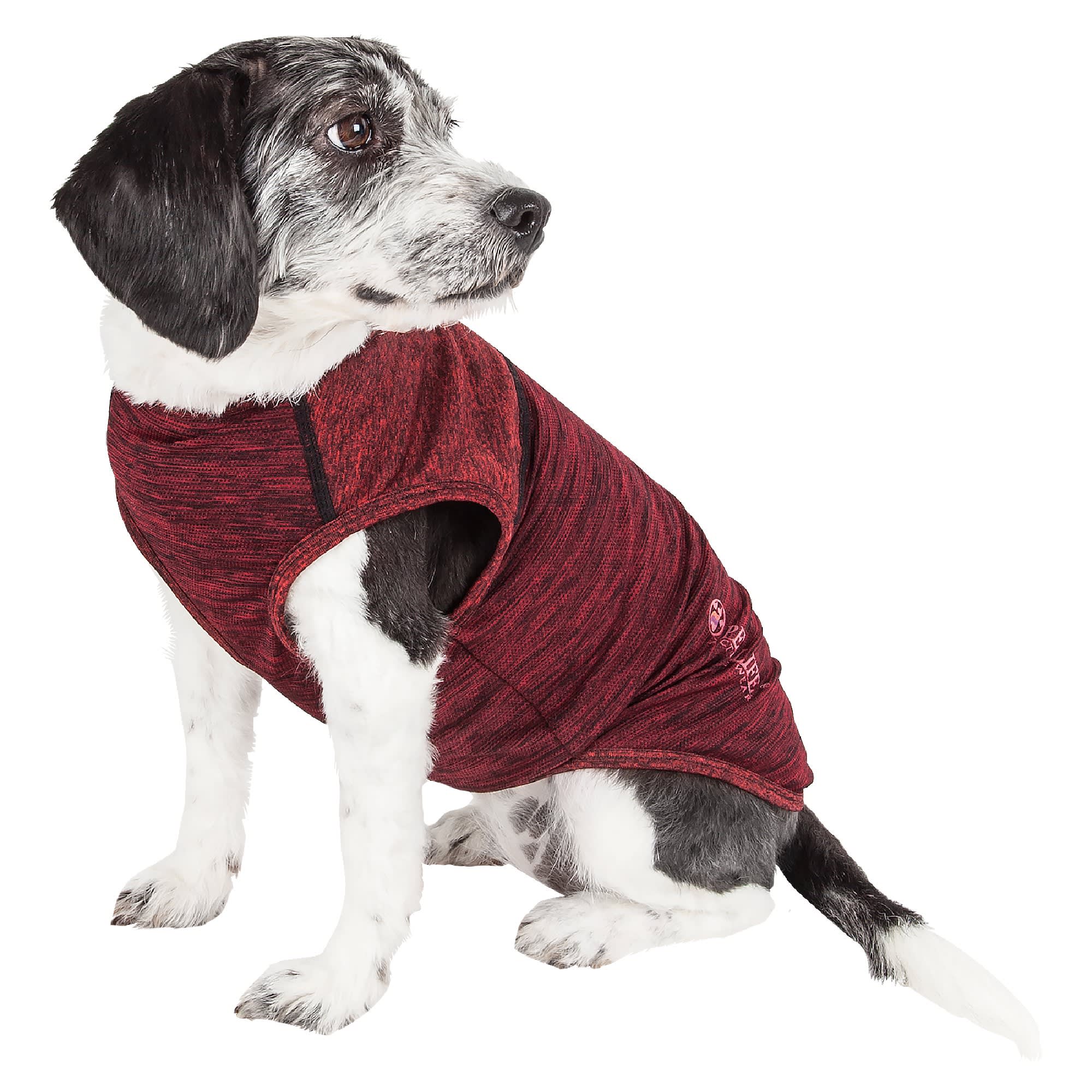 Pet Life Active Aero-Pawlse Heathered Red Quick-Dry Dog Tank Top T-Shirt， X-Small