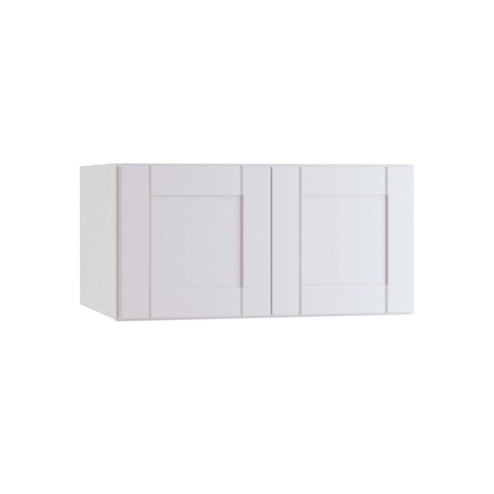 Home Decorators Collection Washington Vesper White Plywood Shaker Stock Assembled Wall Kitchen Cabinet Soft Close (36 in. x 24 in. x 24 in.) W362424-WVW