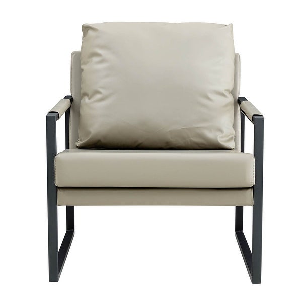 Accent Arm Chair with Metal Frame Extra-Thick Padded Backrest and Seat Cushion Sofa Chairs for Living Room