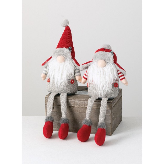 Sullivans Set Of 2 Oversized Sitting Gnome Figurines 25 5 quot h amp 20 5 quot h Gray