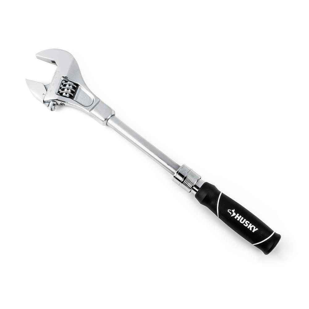 Husky 12 in. to 16 in. Extendable Adjustable Wrench HEXTADJ12