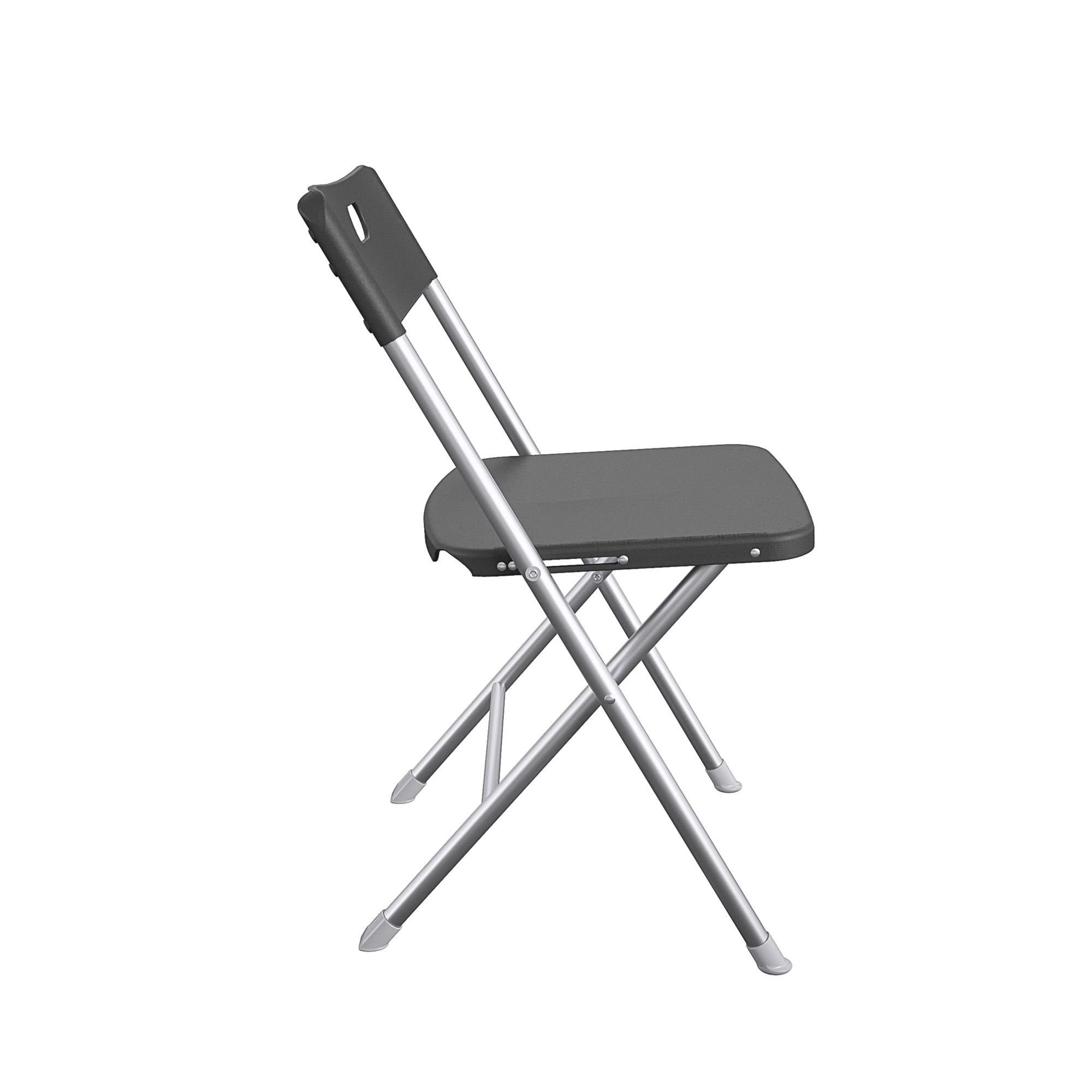 Mainstays Resin Seat & Back Folding Chair, Black