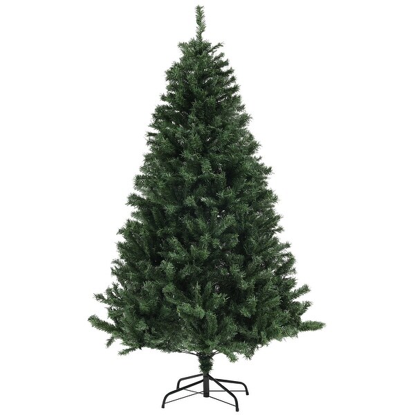 6ft/7.5ft/9ft Artificial Christmas Tree with AutoOpen Branches，FullBodied Look and Durable Steel Base for Home Decor