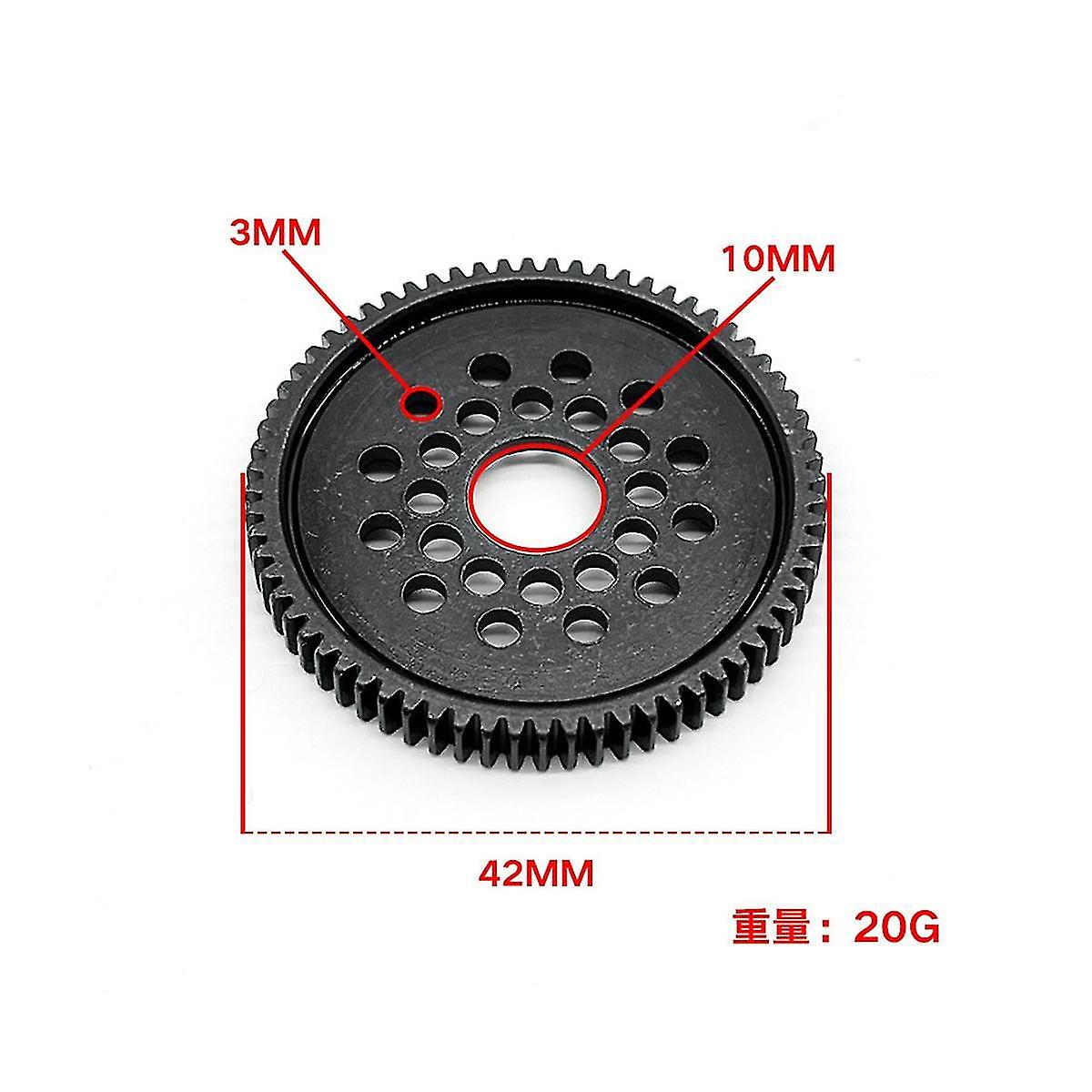 Metal 68t Gear 51423 For Tt02 Xv01 Ff03 Td4 Td2 Ta06 -02 -02d Xv-01 Rc Car Upgrade Parts Accessorie