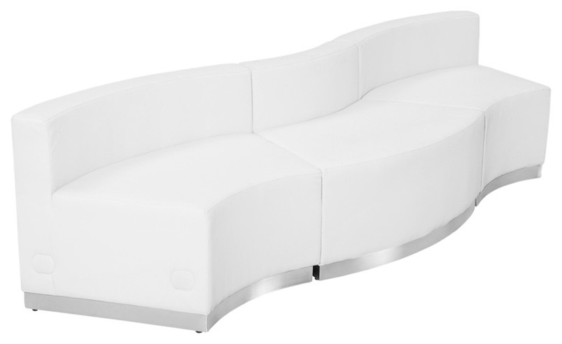 Flash Furniture Hercules Alon Reception Sofa  3 Piece   Contemporary   Sectional Sofas   by Furniture East Inc.  Houzz