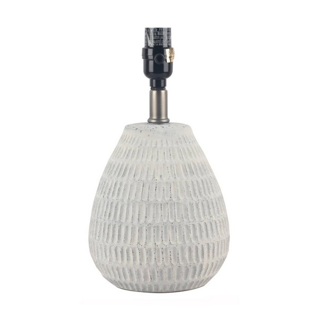 Ceramic Textured Table Lamp Base White