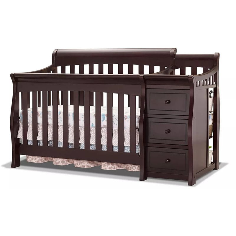 Sorelle Princeton Elite Crib and Changer in Espresso