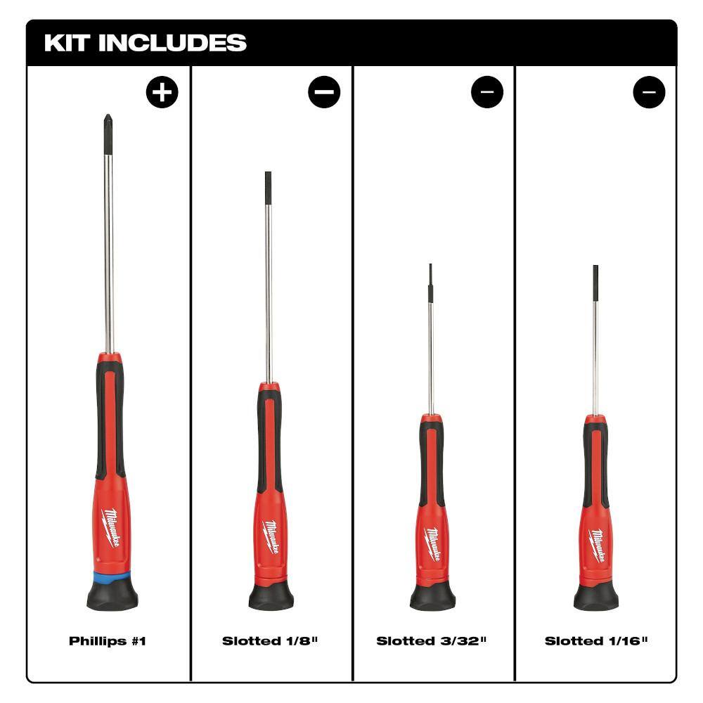 MW PACKOUT 20 in. Tote and 4-Piece Precision Screwdriver Set (5-Piece) 48-22-2604-48-22-8320