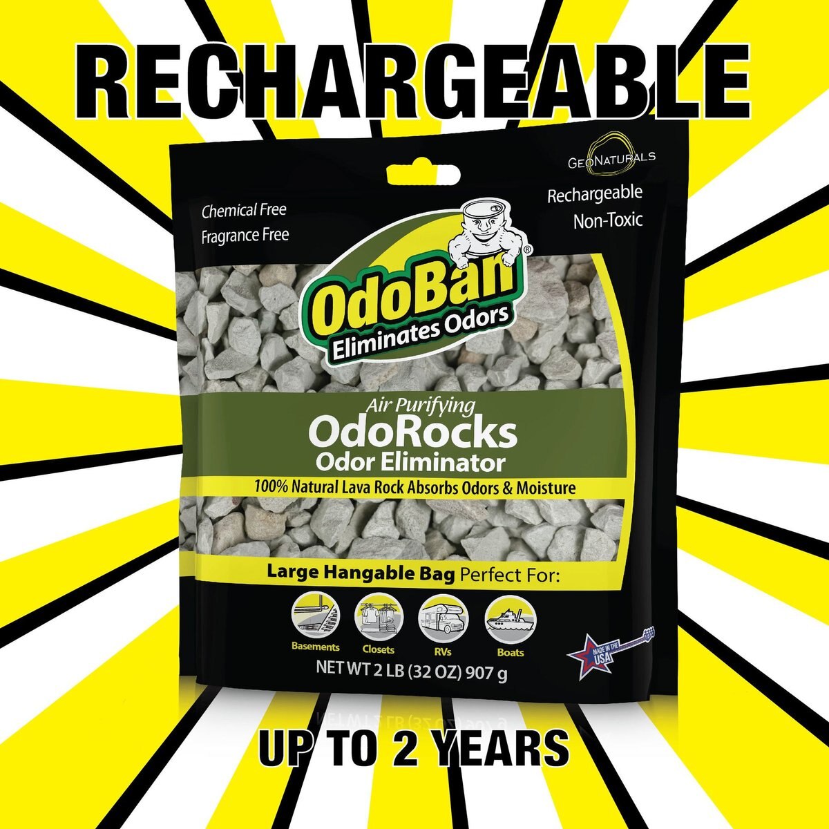 OdoBan OdoRocks Odor Eliminator Deodorizer， 2-lb bag