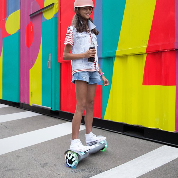 Jetson Litho X Hoverboard, Lava LED Technology, Light-Up Deck, Illuminated Rims/Tires, Grey