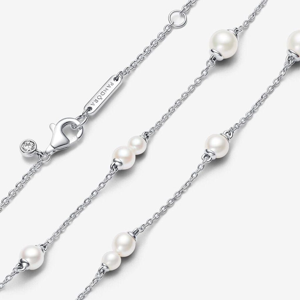 PANDORA  Treated Freshwater Cultured Pearl Station Chain Necklace - Sterling Silver