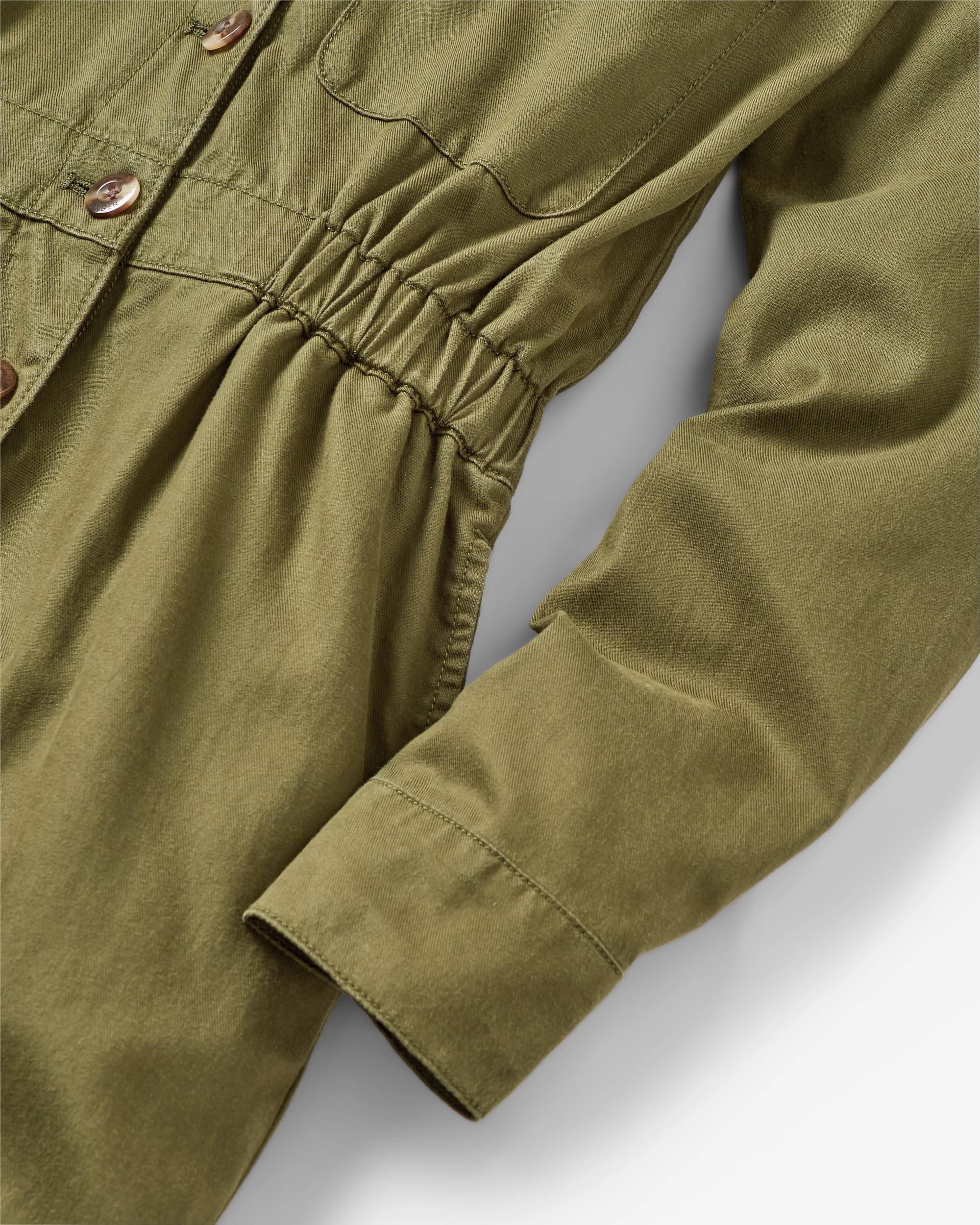 Resonate Organic Cotton Boiler Suit - Khaki