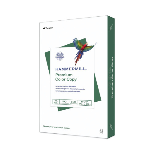 Hammermill Premium Color Copy Print Paper， 100 Bright， 28lb， 11 x 17， Photo White， 500/Ream (102541)