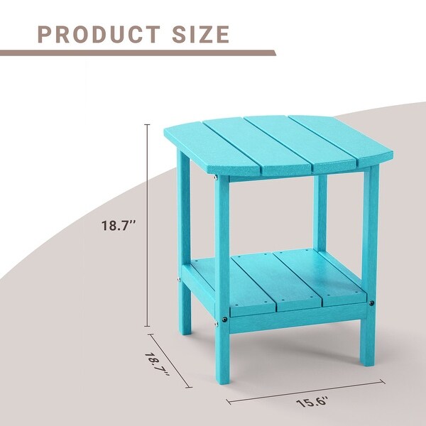 2Tier Adirondack Side Table，Outdoor End Tables HDPE AllWeather Resistant