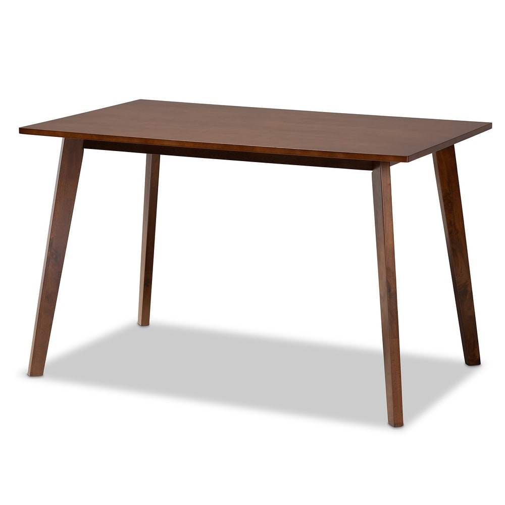 Britte Mid Century Modern Transitional Rectangular Wood Dining Table