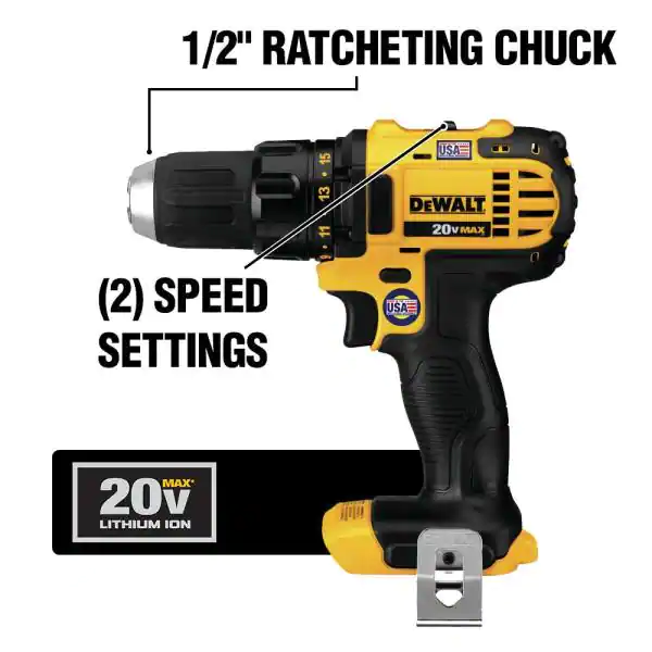 DEWALT DCK423D2 20-Volt MAX Cordless Combo Kit (4-Tool) with (2) 20-Volt 2.0Ah Batteries and Charger