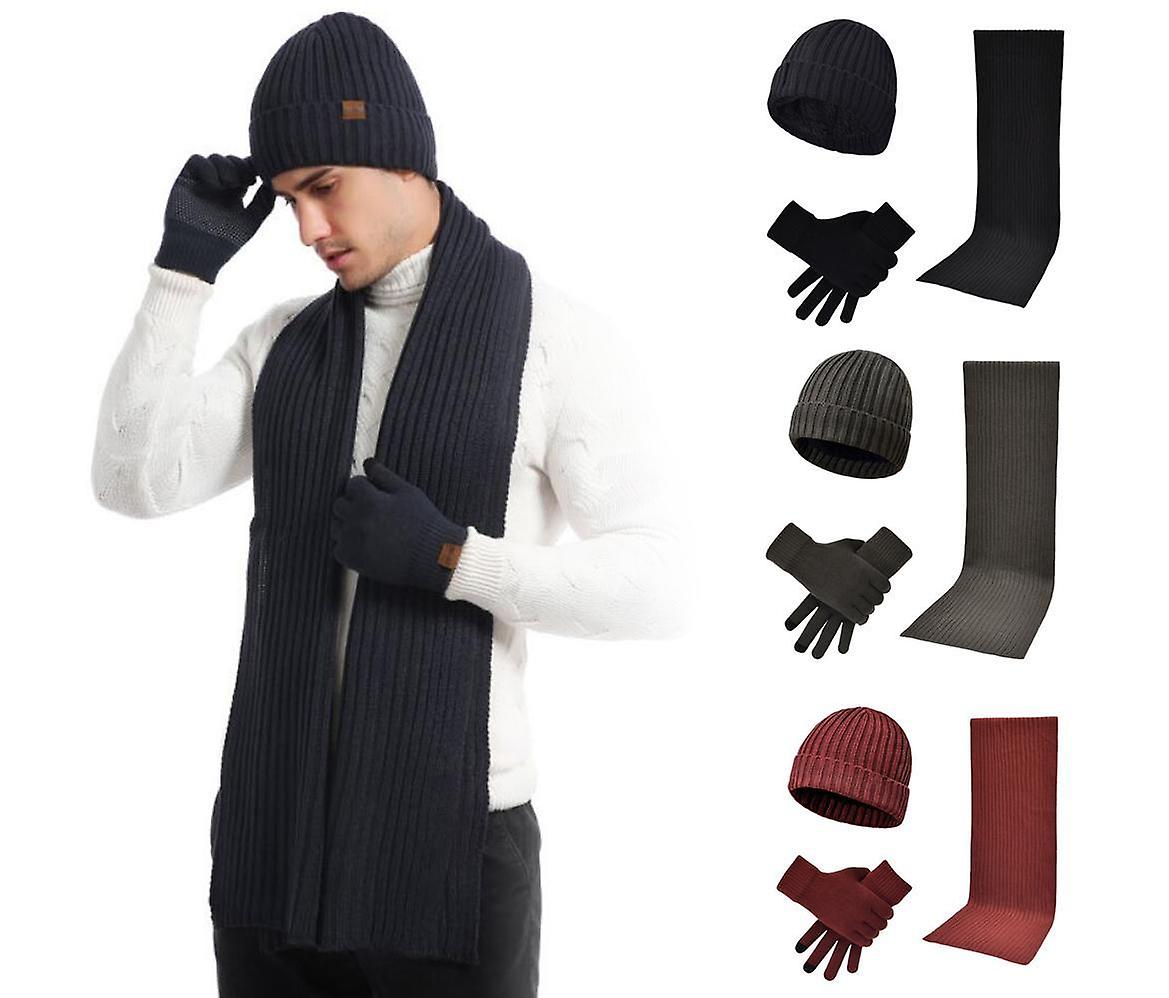 3 knit scarf + Hat + Gloves