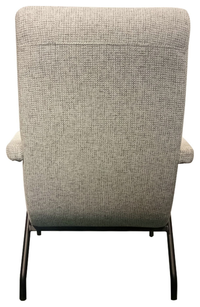 Retro Lounge Chair   Light Grey Tweed   Transitional   Armchairs And Accent Chairs   by LH Imports  Houzz