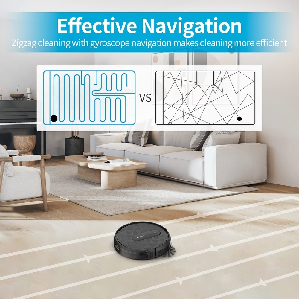 Robot Vacuum Cleaner with 2800Pa Suction Power  App Control  120 Mins Runtime  Self Charging Robotic Vacuum Cleaner for Carpet