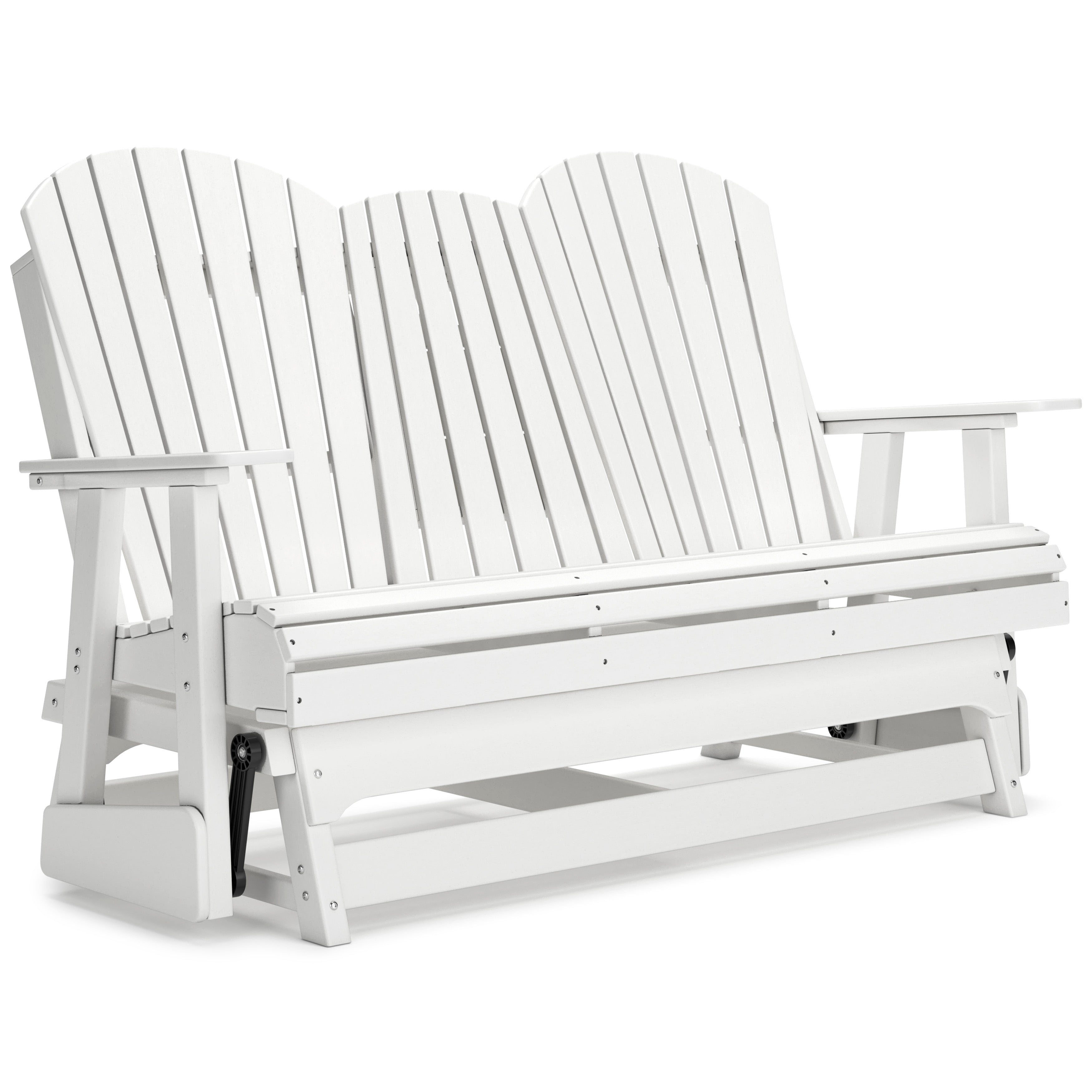 Poly White Outdoor 67 Swivel Glider Loveseat