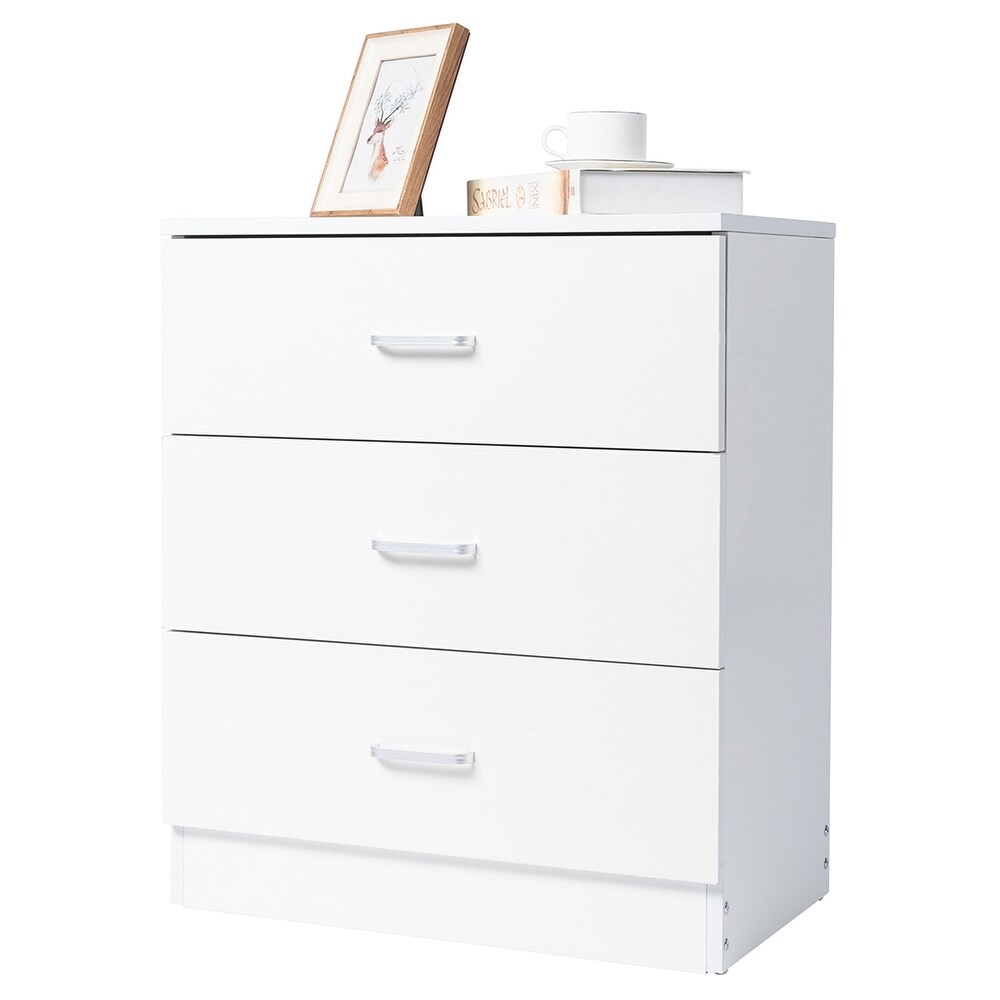 Modern 3 Drawer Wooden Dresser for Bedroom