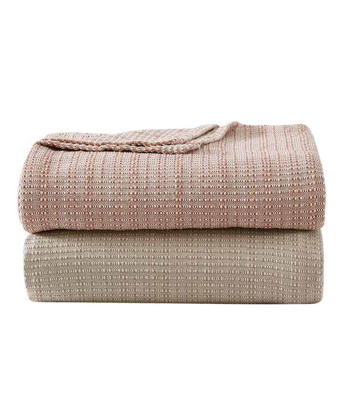 Tommy Bahama Home Woven Yarn Dyed Cotton Blanket， Full Queen