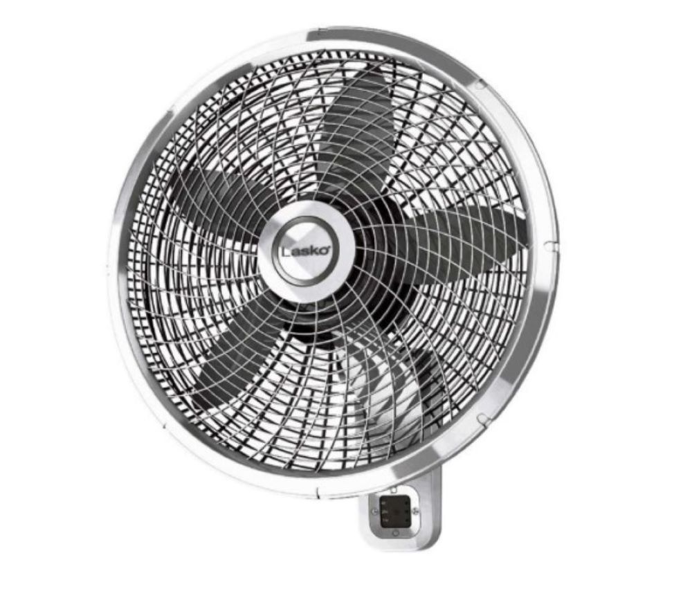 Lasko Oscillating Wall Mount Fan 22.5 H X 18 D 3 Speed