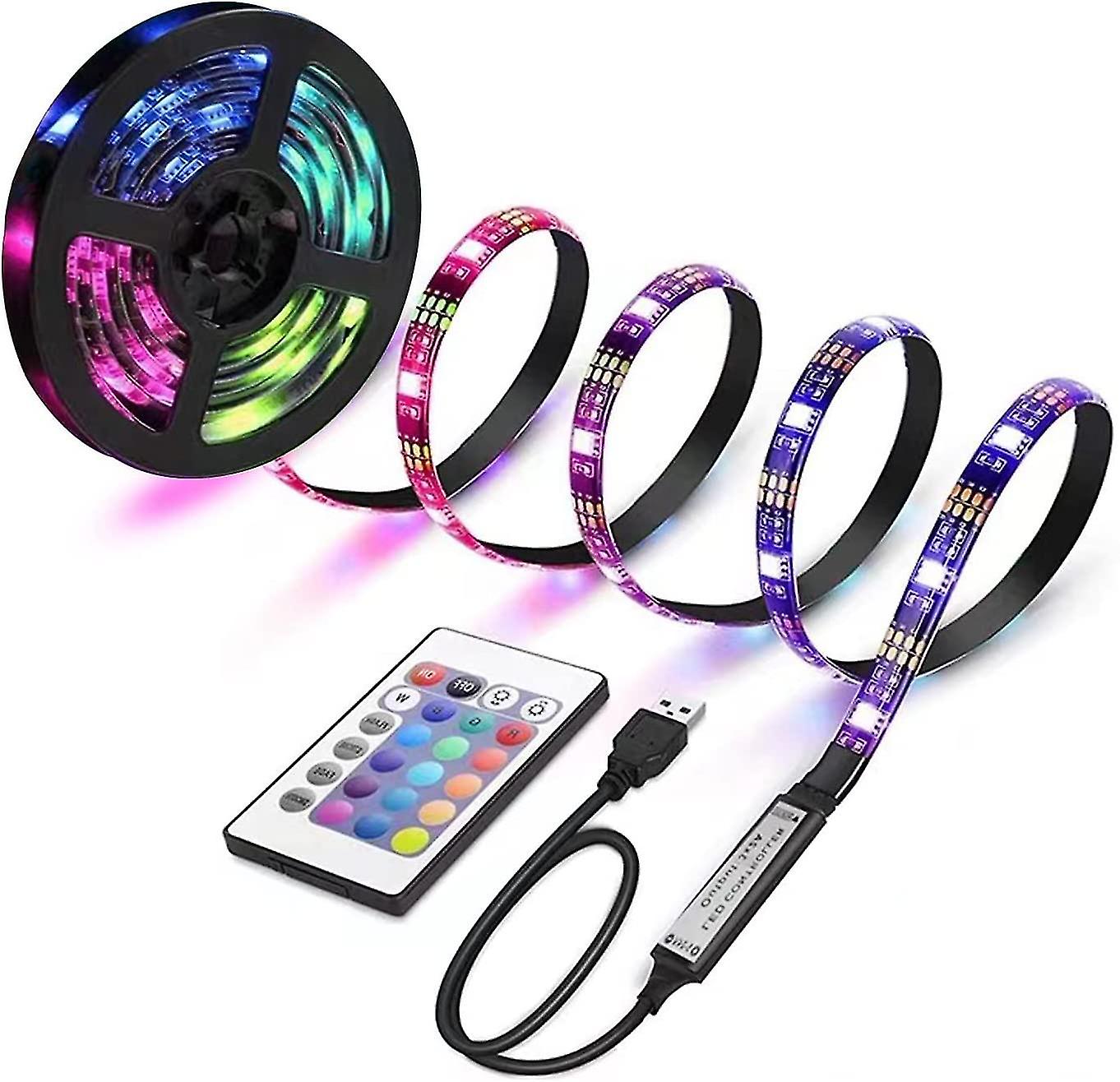 100ft Led Strip Lights (2 Rolls Of 50ft) Bluetooth Smart App Music Sync Rgb Color Changing Led Light Strip With Remote And Power Adapter，led Lights Fo