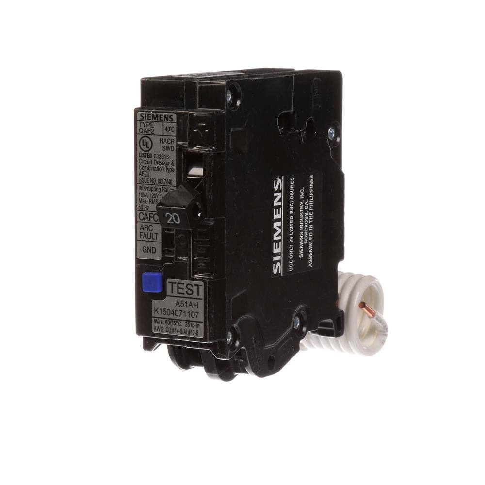 Siemens 20 Amp 1 in. Single-Pole Combination AFCI Circuit Breaker US2:QA120AFCP