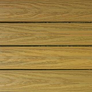 NewTechWood UltraShield Naturale 1 ft. x 1 ft. Quick Deck Outdoor Composite Deck Tile Sample in English Oak US-QD-ZX-OK-S