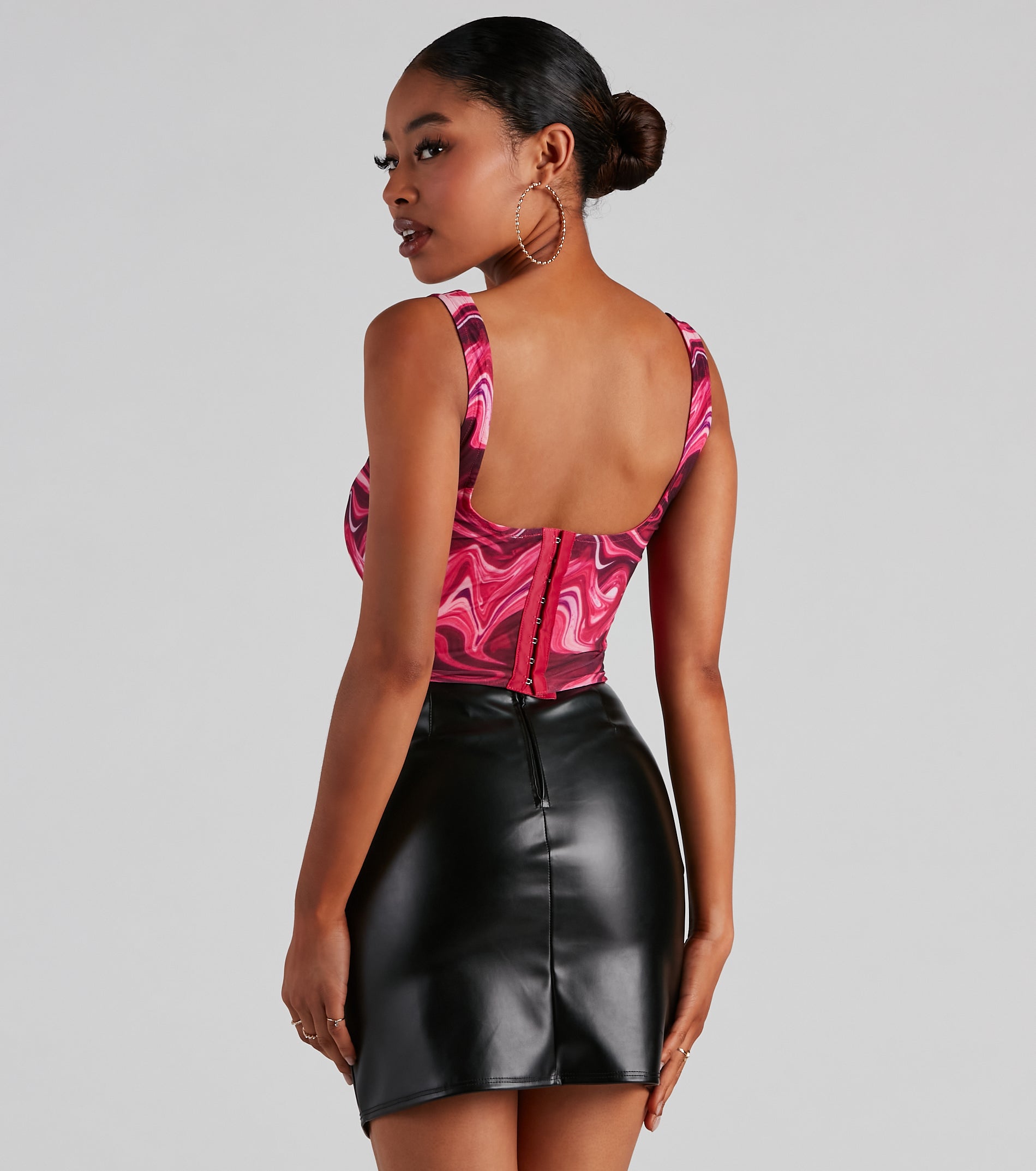 A Little Swirl Square Neck Bustier