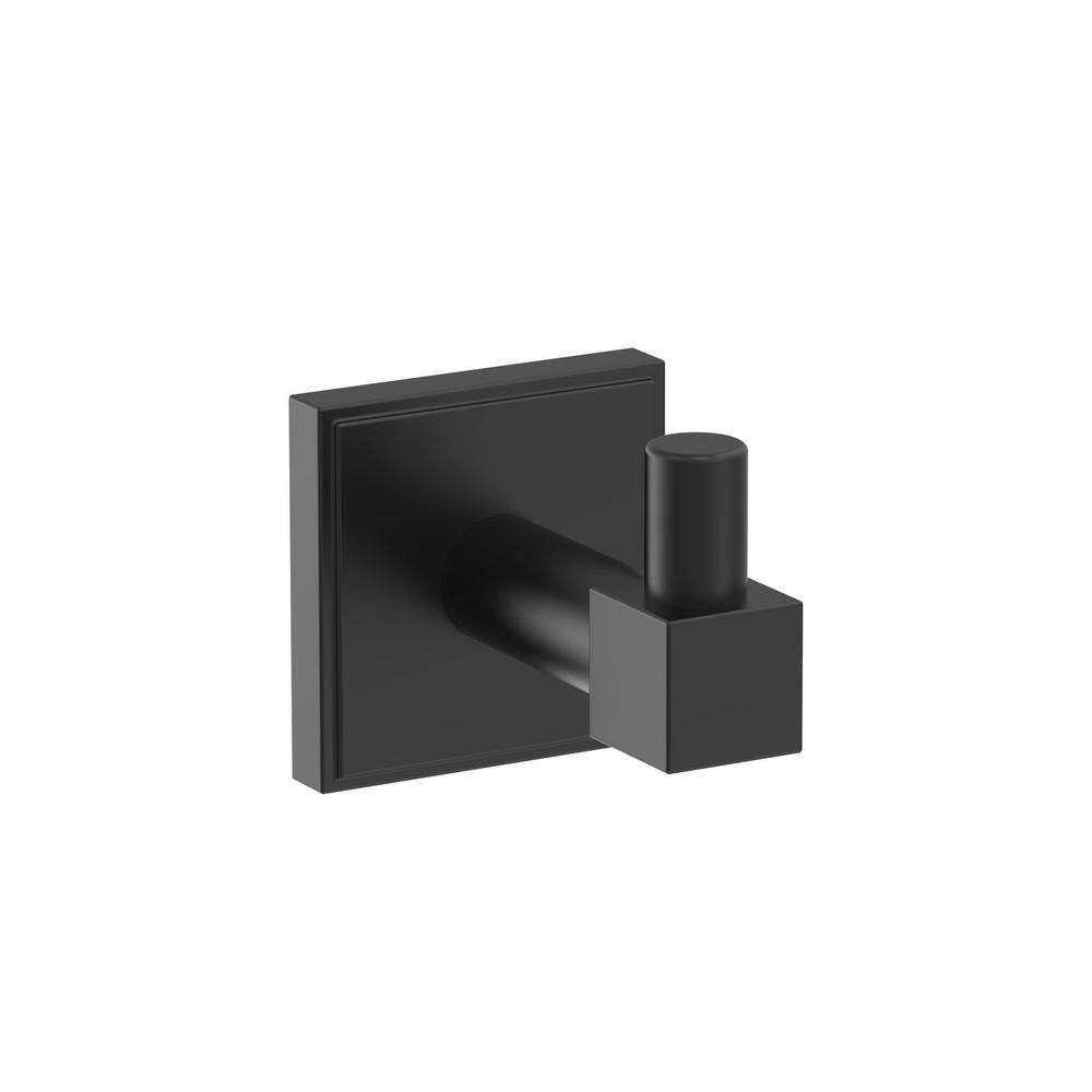 Amerock Appoint Knob Single Robe Hook in Matte Black BH36070MB