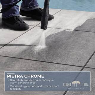 Corso Italia Pietra Chrome 24 in. x 48 in. x 0.75 in. Porcelain Paver 610010004652