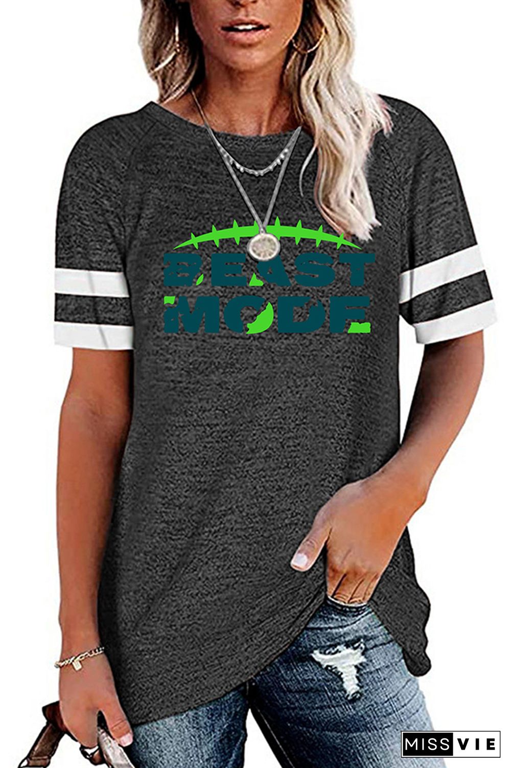 Beast Mode Print Graphic Tee Wholesale