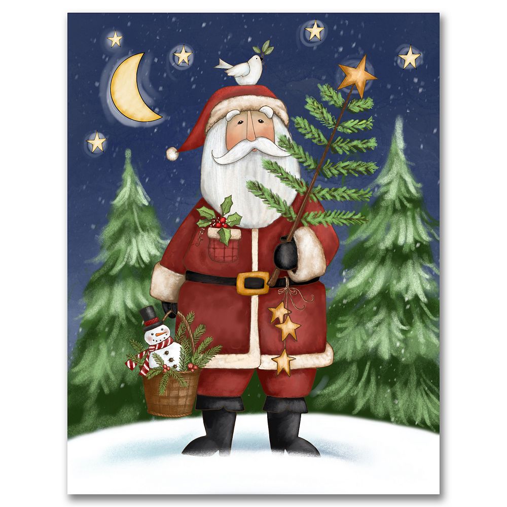 COURTSIDE MARKET Prim Santa Canvas Wall Art