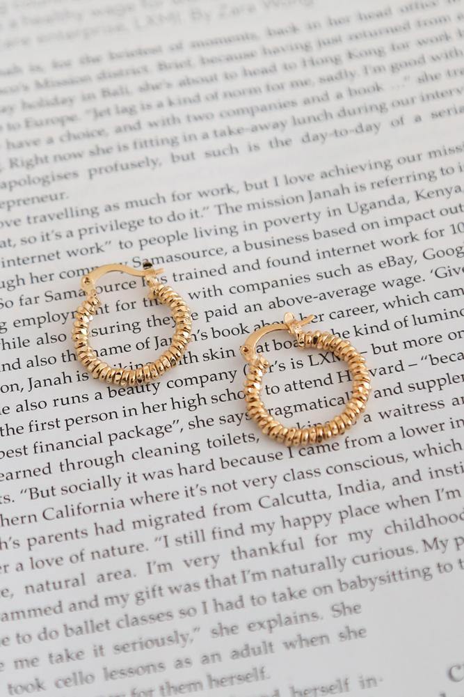 Kingdom Come Hoop Earrings Gold