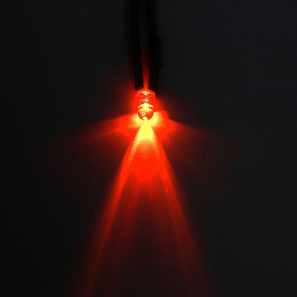 50pcs 12v Prewired Light Emitting Diode 3mm Orange Light Highlighting Round Head Led Beads