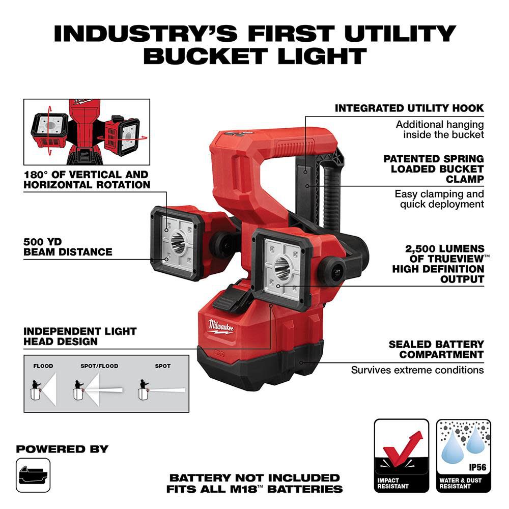 Milwaukee M18 Utility Bucket Light 2122-20 from Milwaukee