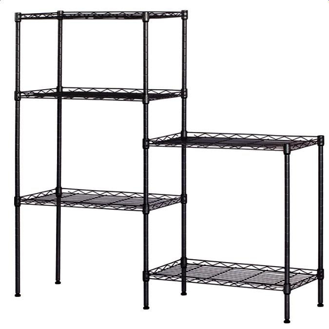 Zimtown Wire Shelving 5 Tier Metal Storage Rack Shelf 5 Shelf Shelves Unit Kitchen, Capacity for 550 lbs