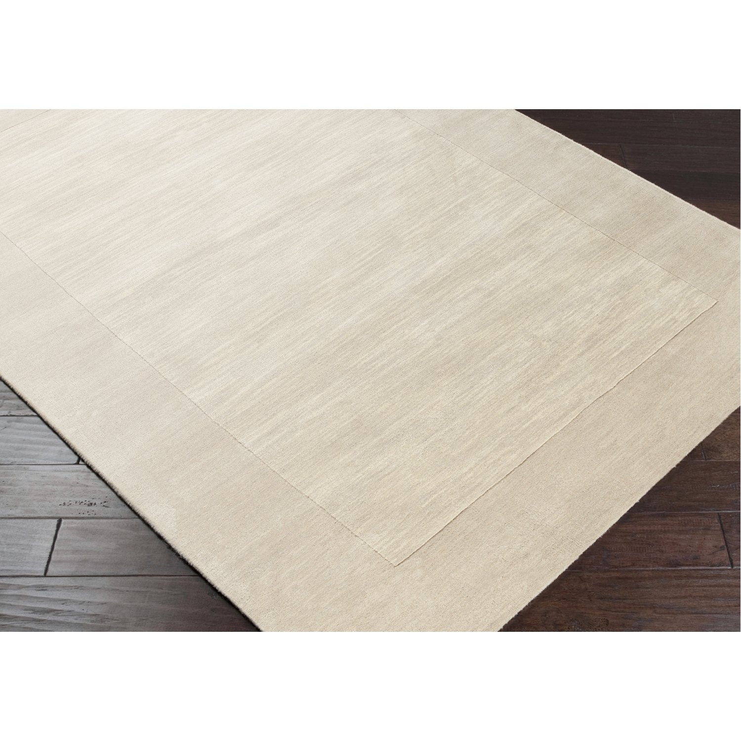 Mystique Collection Wool Area Rug in Parchment and Winter White