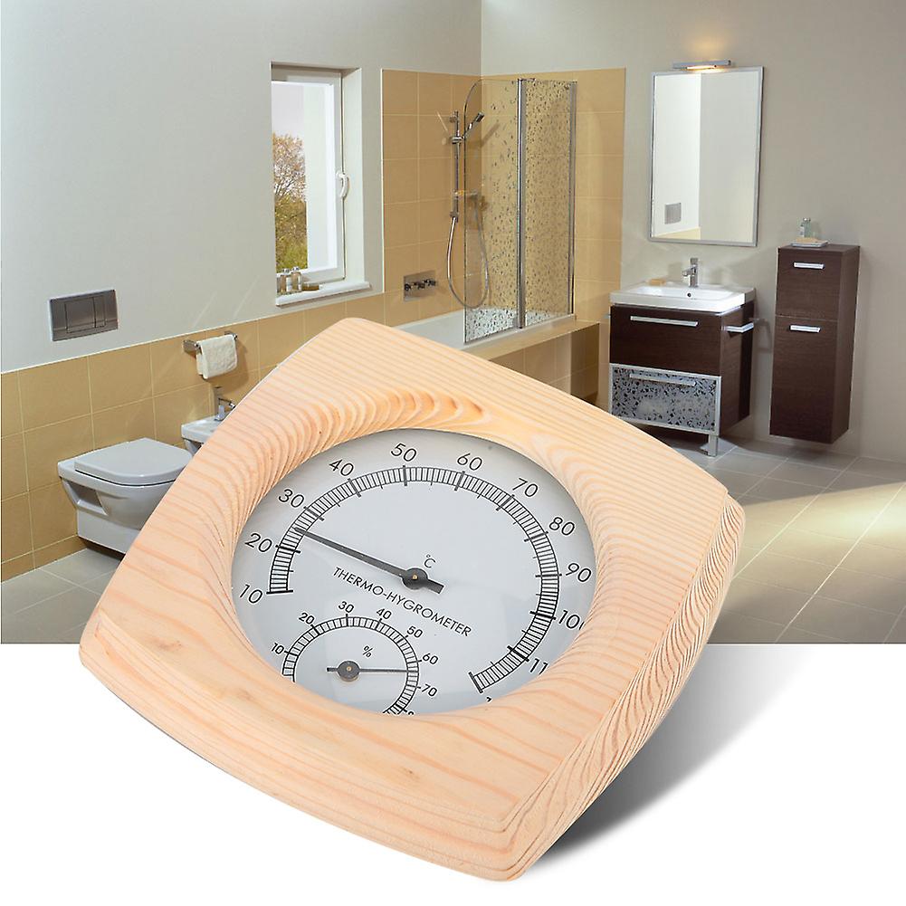 Sauna Thermometer Wooden Digital Sauna Room Thermometer Hygrometer Sauna Temperature Thermometer For Sauna Room Stream Room Bathroom Use_x000d_