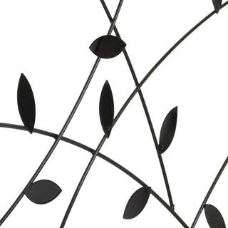 Sunnydaze Decor 32.25 in. Modern Leaves and Vines Steel Border Garden Fence -Set of 5 HBM-628