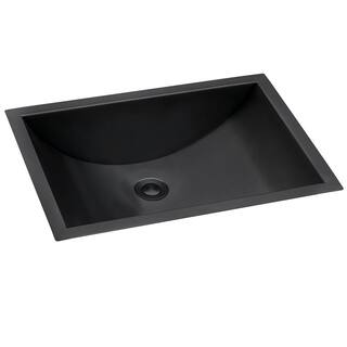 Ruvati Ariaso 18 in. Bathroom Sink Undermount Gunmetal Black Stainless Steel RVH6110BL