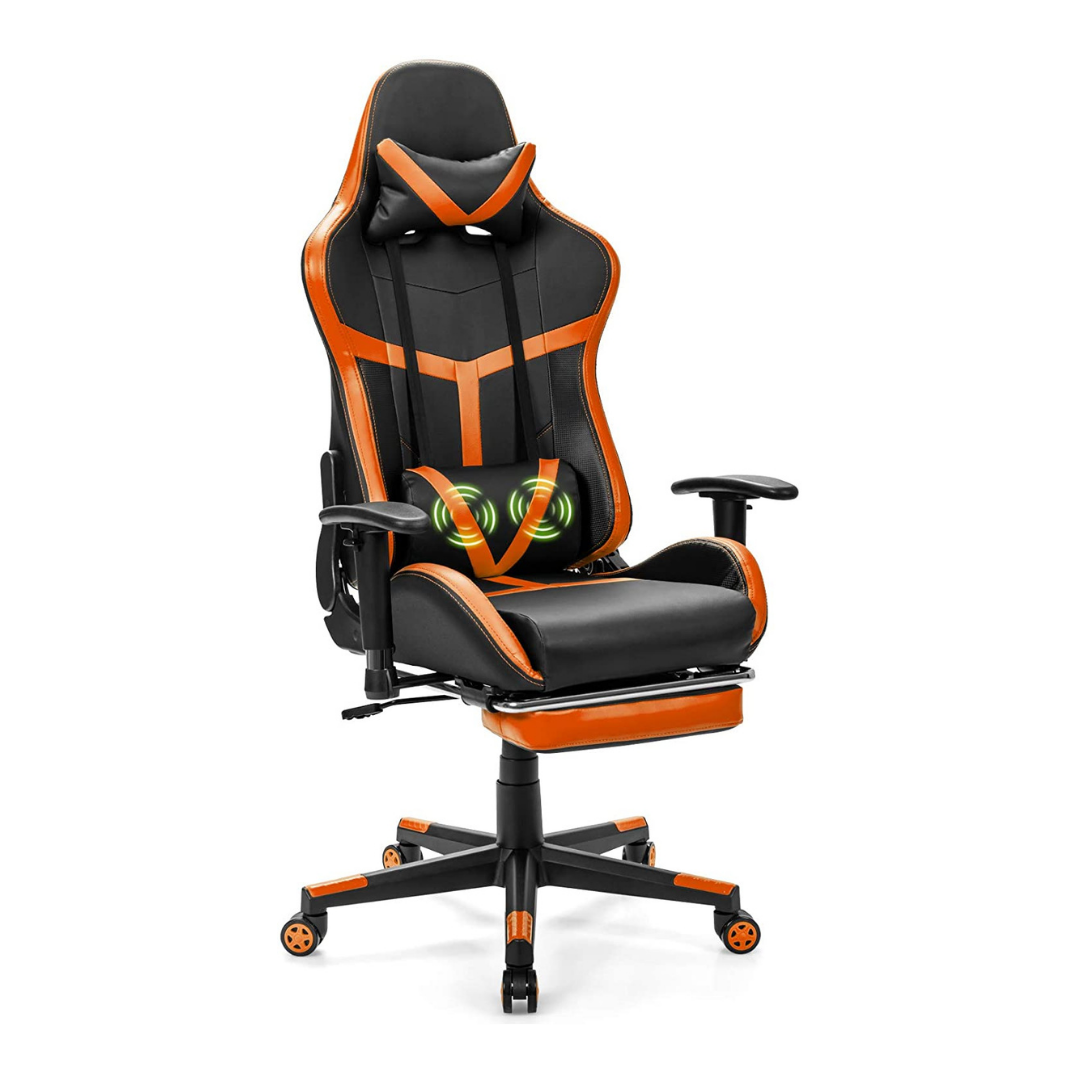 Computer Gaming Chair, Adjustable Massage Gaming Chair